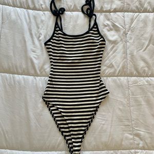 Black and white bodysuit